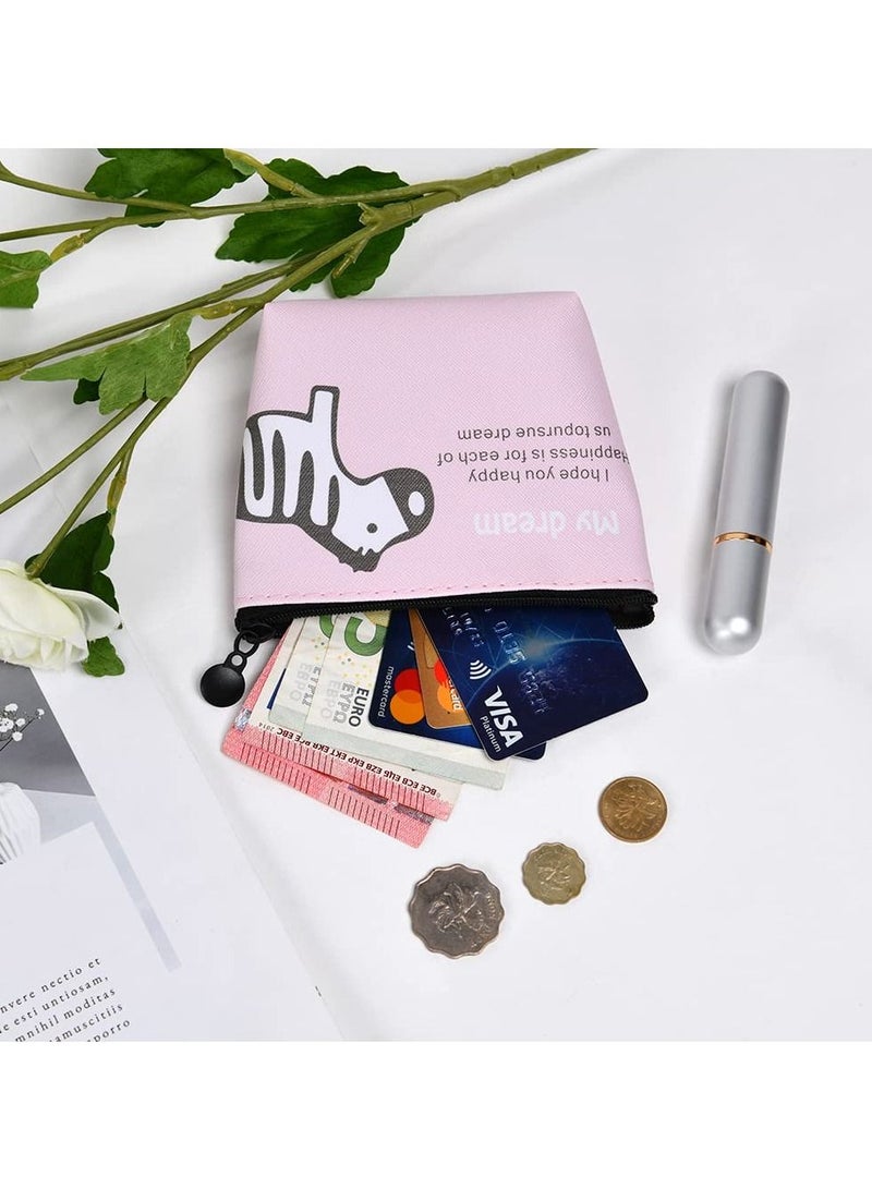 SYOSI 4Pcs Coin Purse, Mini Cartoon Wallet Lovely Animals Purse Oxford Pouch Small Change Bag Portable Creative Coin Purse for Women Girls for Coin, Credit Card, ID Card, Keys, Lipstick - Image 4