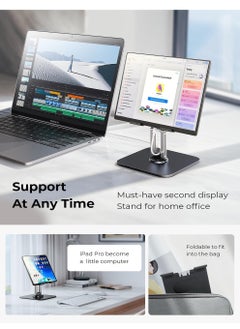 Uwals for iPad Stand Holder Adjustable Tablet Stand for Desk, Portable Stand Tablet Holder Travel Home Office 2024 iPad Pro Essentials for Table Mount/PS/Switch iPhone  - Image 3