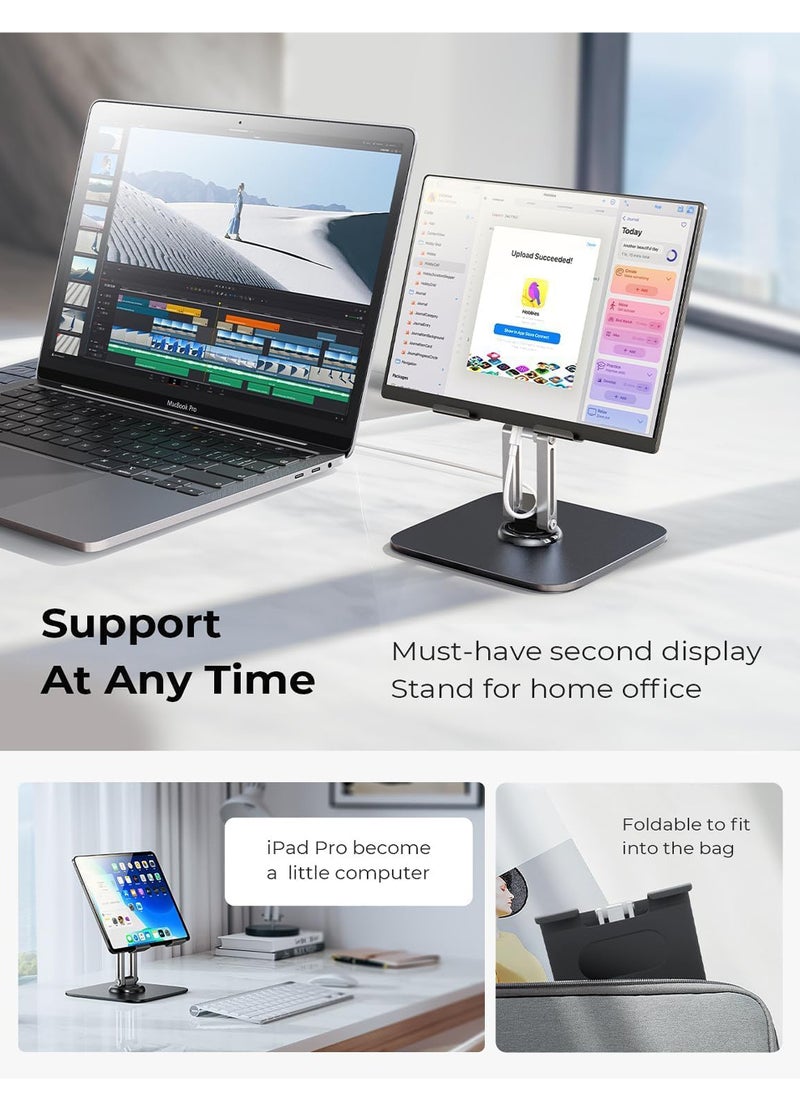 Uwals for iPad Stand Holder Adjustable Tablet Stand for Desk, Portable Stand Tablet Holder Travel Home Office 2024 iPad Pro Essentials for Table Mount/PS/Switch iPhone  - Image 3