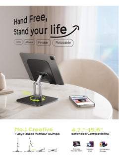Uwals for iPad Stand Holder Adjustable Tablet Stand for Desk, Portable Stand Tablet Holder Travel Home Office 2024 iPad Pro Essentials for Table Mount/PS/Switch iPhone  - Image 2