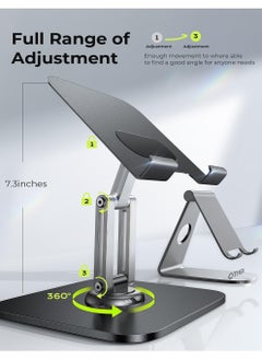Uwals for iPad Stand Holder Adjustable Tablet Stand for Desk, Portable Stand Tablet Holder Travel Home Office 2024 iPad Pro Essentials for Table Mount/PS/Switch iPhone  - Image 4