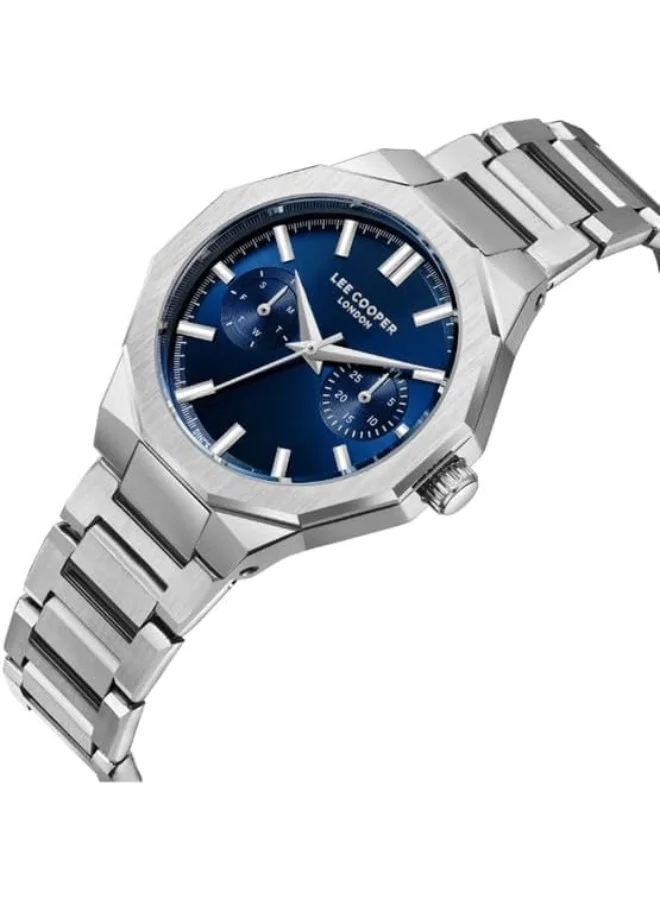 Lee Cooper Lee Cooper Women's VX36E1 Movement Watch, Multi Function Display and Metal Strap - LC08019.390, Blue
