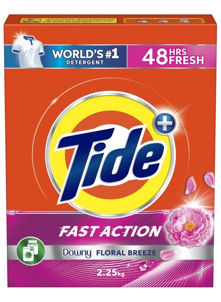 Tide Fast Action Laundry Detergent Powder With Floral Breeze 2.25kg  - Image 1