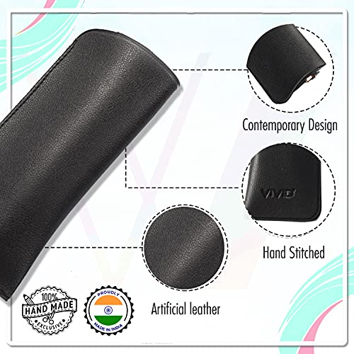 VIVID Vision Unisex Adult Lightweight Eyewear Specs Case Cover | Protect Eye Glasses | Chashma Dibbi | Spectacle Box | Open Flap | Artificial Leather | D-14 Black - Image 5