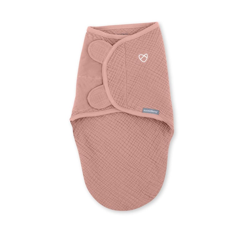 Ingenuity Original Muslin Baby Swaddle 100 Cotton Improves Sleep  Calms Startle Reflex 03 Months 10 TOG 714 Pounds  Blush - Image 1