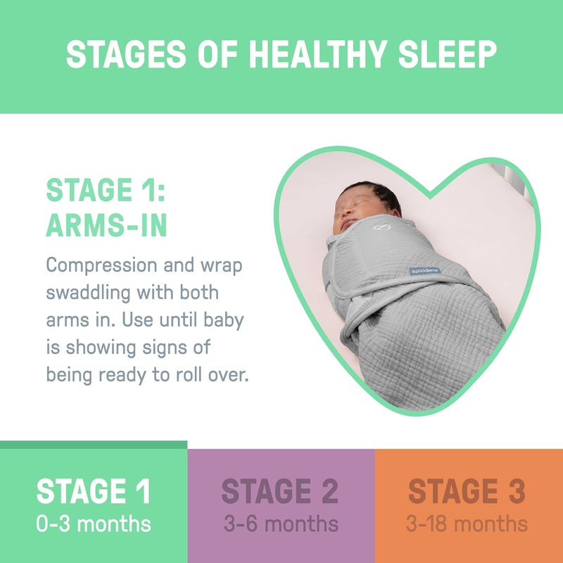 Ingenuity Original Muslin Baby Swaddle 100 Cotton Improves Sleep  Calms Startle Reflex 03 Months 10 TOG 714 Pounds  Blush - Image 4