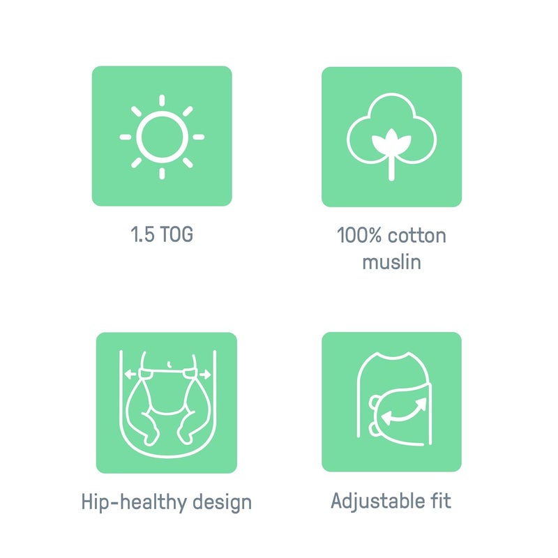 Ingenuity Original Muslin Baby Swaddle 100 Cotton Improves Sleep  Calms Startle Reflex 03 Months 10 TOG 714 Pounds  Blush - Image 3
