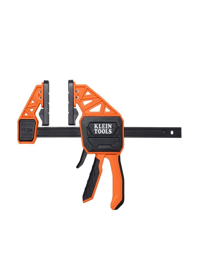 Klein Tools 47555 Speed-Klamp 6-Inch, 300-Pound Clamping Force, Clamp/Spreader, Pivoting Pads, One-Handed-Operation for Woodworking and Metal Projects - Image 1