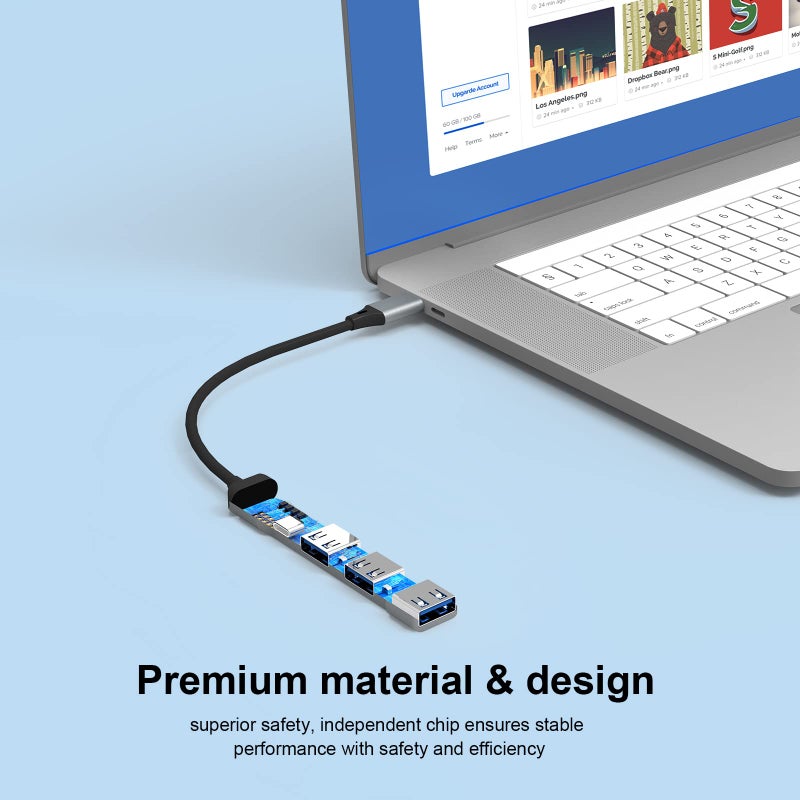 Belcompany محور Lightning إلى USB [معتمد من Apple MFi] محور OTG 4 في 1 مع 3 منافذ USB 3.0 ومنفذ شحن سريع لجهاز iPhone/iPad - متوافق مع الميكروفونات، محرك فلاش، لوحة مفاتيح، فأرة، بطاقة صوت - Image 5