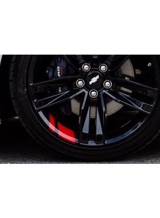 UNDERGROUND DESIGNS Redline Wheel Decals Hash Stripe Stickers Fits 18 20 Wheels for Camaro Silverado Corvette Colorado Traverse Malibu Cruze Equinox Trax Select Color Gloss Red 20 Wheel 