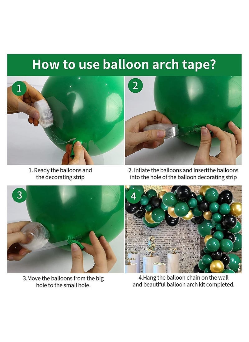 JOLLITY LLC Balloon Arch Garland Kit Dark Green, Black & Metallic Gold Balloons Birthday Decoration Party Supplies for Wedding Baby Shower Bridal Engagement, Anniversary (64 Pcs) - Image 3