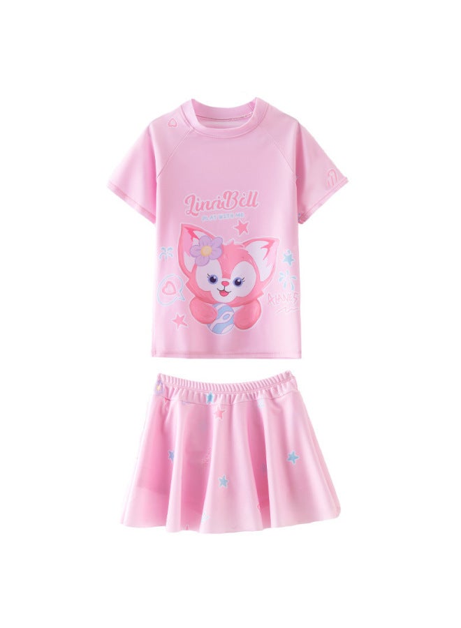 Loquat Children's Swimwear For Boys And Girls Split Quick-Dry Swimwear For Girls And Boys Children And Babies Cute Cartoon One-Piece Swimsuit-Color:Long-sleeved Small Conjoined Flower- - Image 4