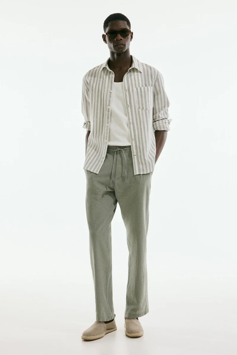 H&M Regular Fit Linen-blend shirt