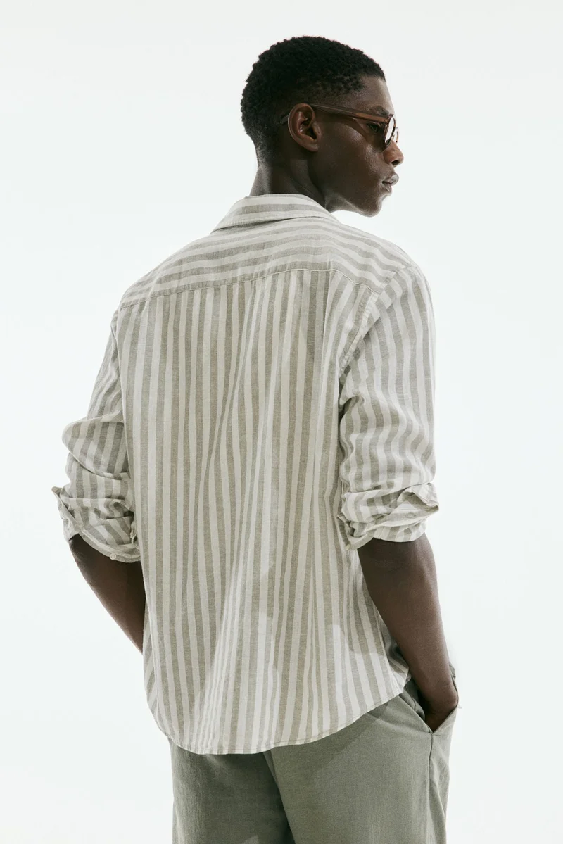 H&M Regular Fit Linen-blend shirt