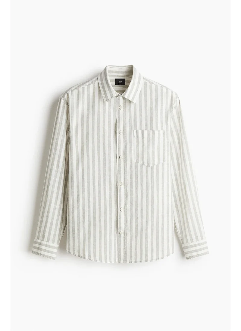 H&M Regular Fit Linen-blend shirt