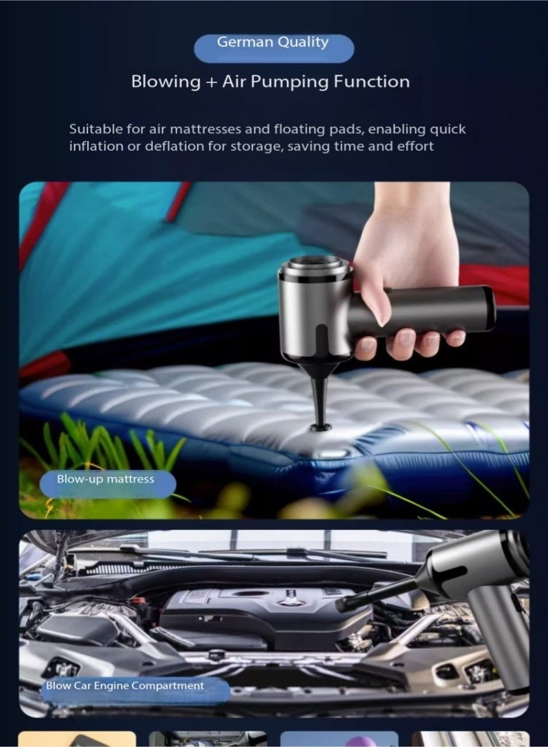 12000Pa high-suction power cordless handheld vacuum cleaner. Car-mounted, home use, two-in-one mini portable crevice cleaning vacuum cleaner - Image 5