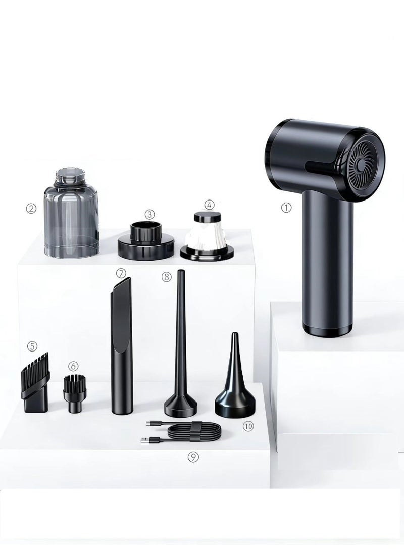 12000Pa high-suction power cordless handheld vacuum cleaner. Car-mounted, home use, two-in-one mini portable crevice cleaning vacuum cleaner - Image 1