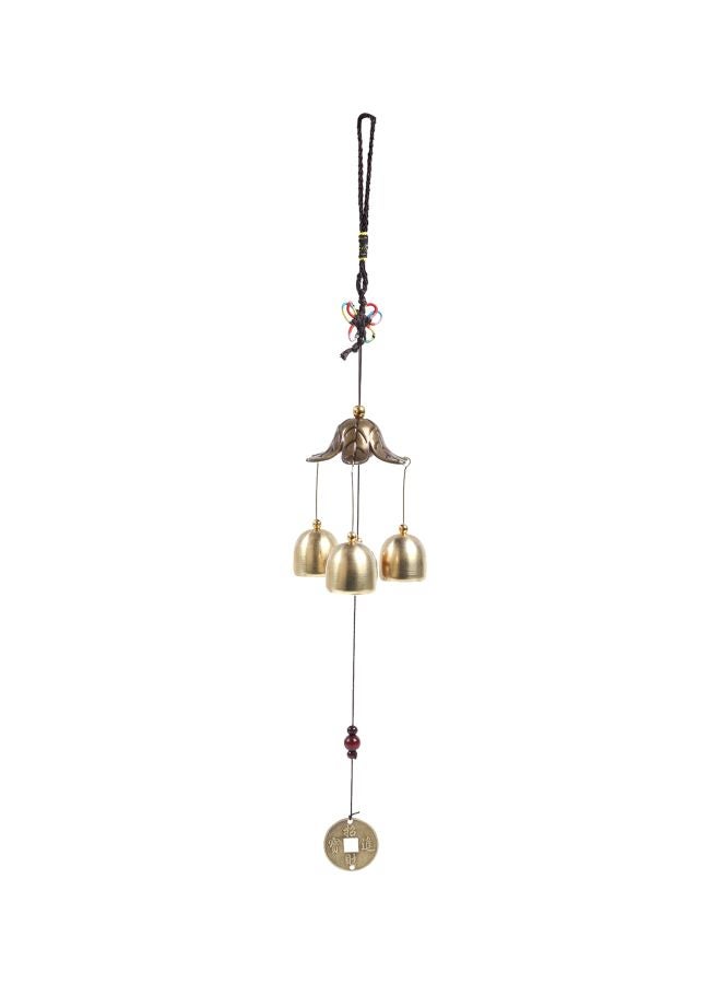 Aknur Chinese Style Wind Chime Gold/Black 11x5.5x7.5cm - Image 1