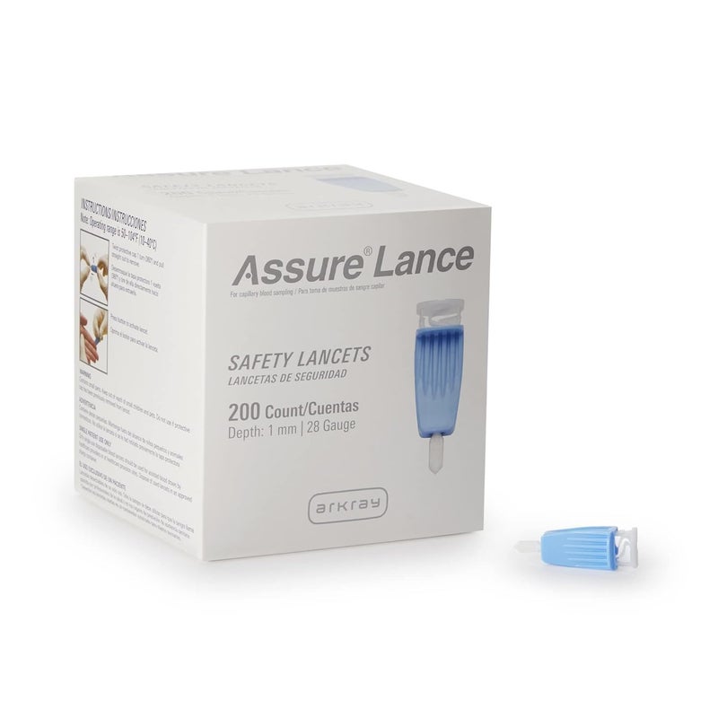 Assure Arkray USA 980228 Assure Lance Micro Flow Safety Lancet 28 Gauge Pack of200 - Image 1