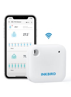 INKBIRD Wifi Thermometer Hygrometer Monitor Smart Temperature Humidity Sensor Ibs-Th3 With App Notification Alert 1 Year Data Storage Export Remote Monitor For Greenhouse Wine Cellar Baby Room  - Image 2