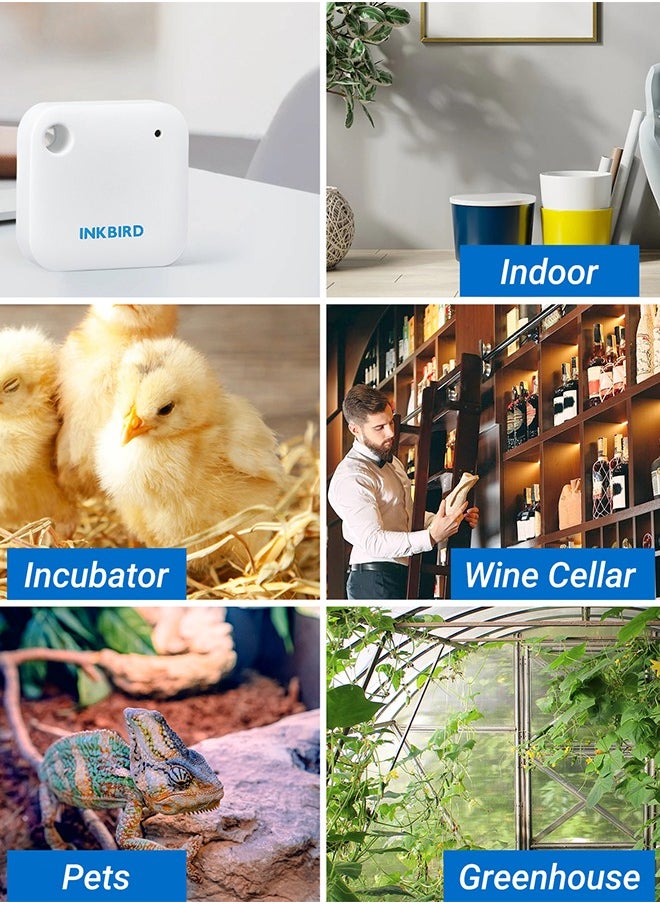 INKBIRD - Wifi Thermometer Hygrometer Monitor Smart Temperature Humidity Sensor Ibs-Th3 With App Notification Alert 1 Year Data Storage Export Remote Monitor For Greenhouse Wine Cellar Baby Room - Image 1
