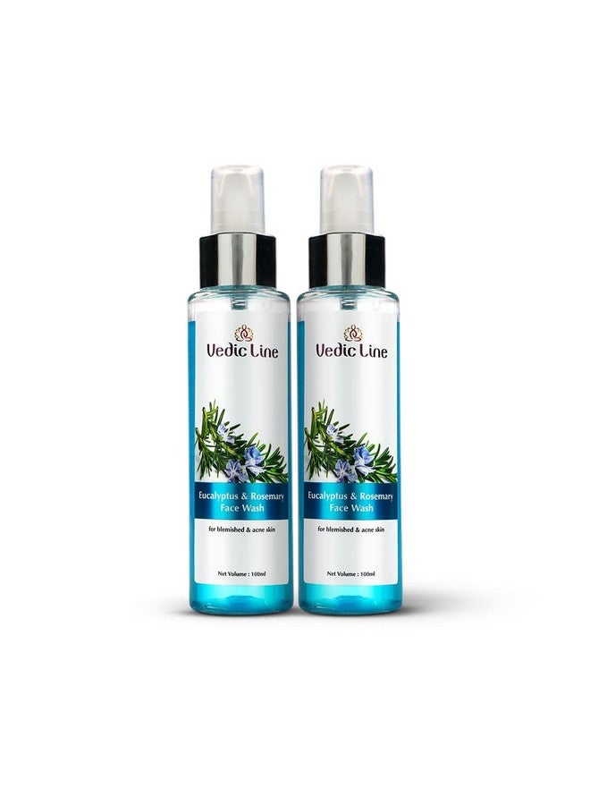 Vedic Line Vedicline Eucalyptus & Rosemary Face Wash Reduce Blemishes, Acne And Pimple with Eucalyptus Oil & Rosemary Oil For Clear & Refreshed skin, Valentine Gifts, (Pack of 2), (2 * 100ml) - Image 1