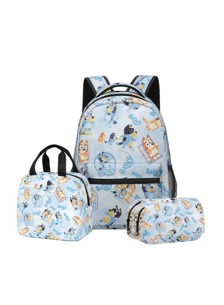 Bluey backpack pencil case satchel three-piece suit men and women leisure sports travel backpack student school backpack - Image 1