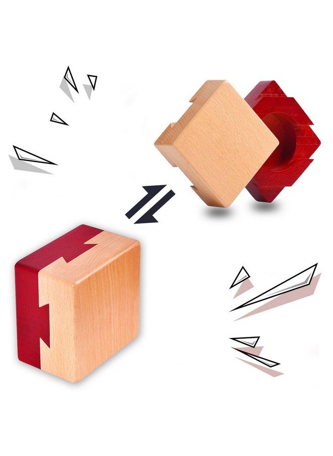 DC-BEAUTIFUL - Impossible Dovetail Box Mini 3D Brain Teaser Wooden Magic Drawers Gift Jewelery Box Puzzle Toy - Image 1