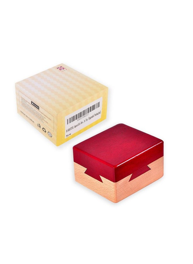 DC-BEAUTIFUL - Impossible Dovetail Box Mini 3D Brain Teaser Wooden Magic Drawers Gift Jewelery Box Puzzle Toy - Image 1