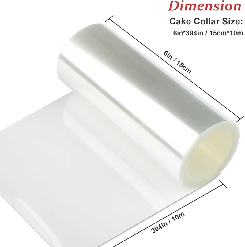 HORPIN Cake Collar - 6 x 394inch/1 Roll-Transparent Acetate Cake Roll, Professional Acetate Sheets for Baking, Elegant Cake Wrapping, Edge Decorating. - Image 3