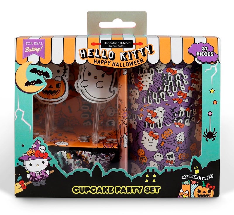Handstand Kitchen Hello Kitty Halloween Cupcake Party Set with Cupcake Baking Cups Baking Liners and Cupcake Toppers