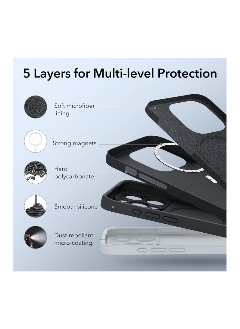 ESR for iPhone 15 Pro Case with MagSafe, Supports Magnetic Charging, Slim Liquid Silicone Case, Shock Absorbing, Screen and Camera Protection, Cloud Series, Black - pzsku/Z8E4645881672A57D2A69Z/45/_/1724748959/61ed3826-81fd-4271-a9df-8dd278df603e