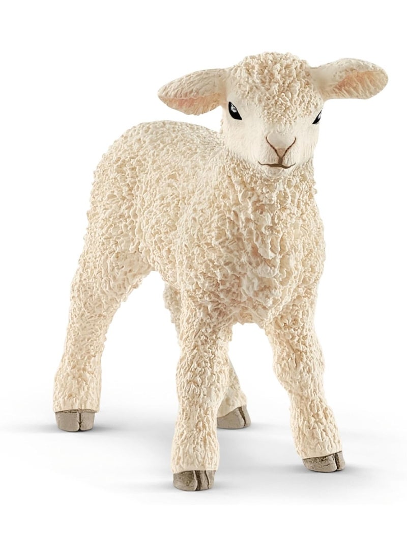 Schleich عالم المزرعة من شلايش، ألعاب حيوانات مزرعة واقعية للأولاد والبنات، تمثال لعبة خروف صغير - Image 1