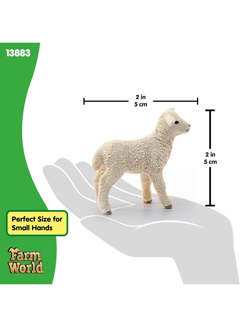 Schleich عالم المزرعة من شلايش، ألعاب حيوانات مزرعة واقعية للأولاد والبنات، تمثال لعبة خروف صغير - Image 2