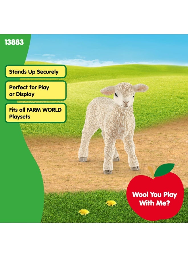 Schleich عالم المزرعة من شلايش، ألعاب حيوانات مزرعة واقعية للأولاد والبنات، تمثال لعبة خروف صغير - Image 4