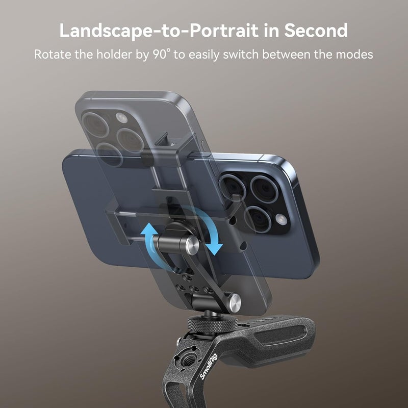 SMALLRIG Metal Phone Holder With Cold Shoe Mount 4382 - Image 3