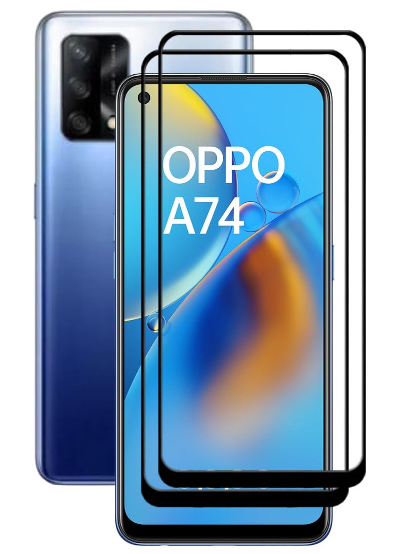 ACLIX 2 Pieces Antistatic ESD Dustproof Premium Quality High Definition Tempered Glass Screen Protector Designed For Oppo A74 - Image 1
