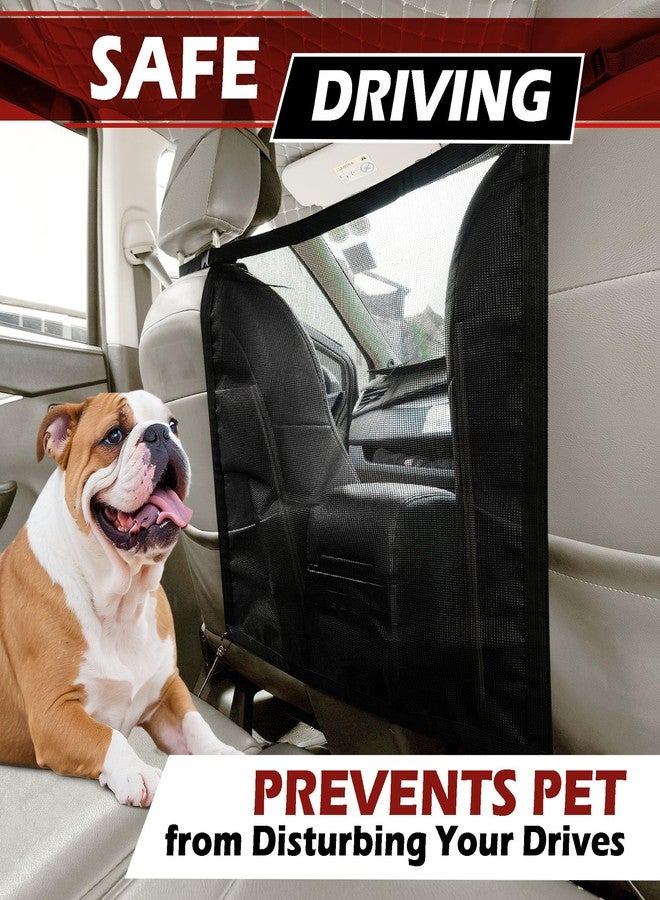 CEMZENFIX Universal Dog Car Net Barrier – Sturdy Mesh, Easy Install, Breathable Design, Easy to Clean, Flexible Bungee Cords for Adjustable Fit 23"×23" (Black) - Image 4