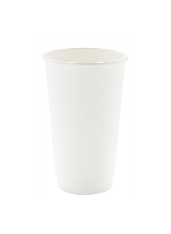 Restaurantware 16-Ounce Disposable Cups, Pack of 500 Double Wall Hot Cups – Lids Sold Separately, Rippled Wall and White Paper Insulation, Ideal for Serving Coffee, Hot Chocolate, Tea, and More - Image 1