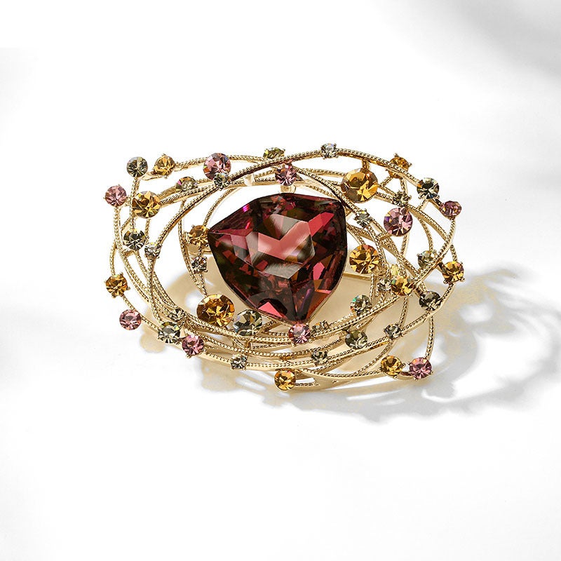New and Luxury Bird''s Nest Brooch High-end Women''s Personality Temperament Corsage Exquisite Elegant Pin Design Sense Accessories - Image 4