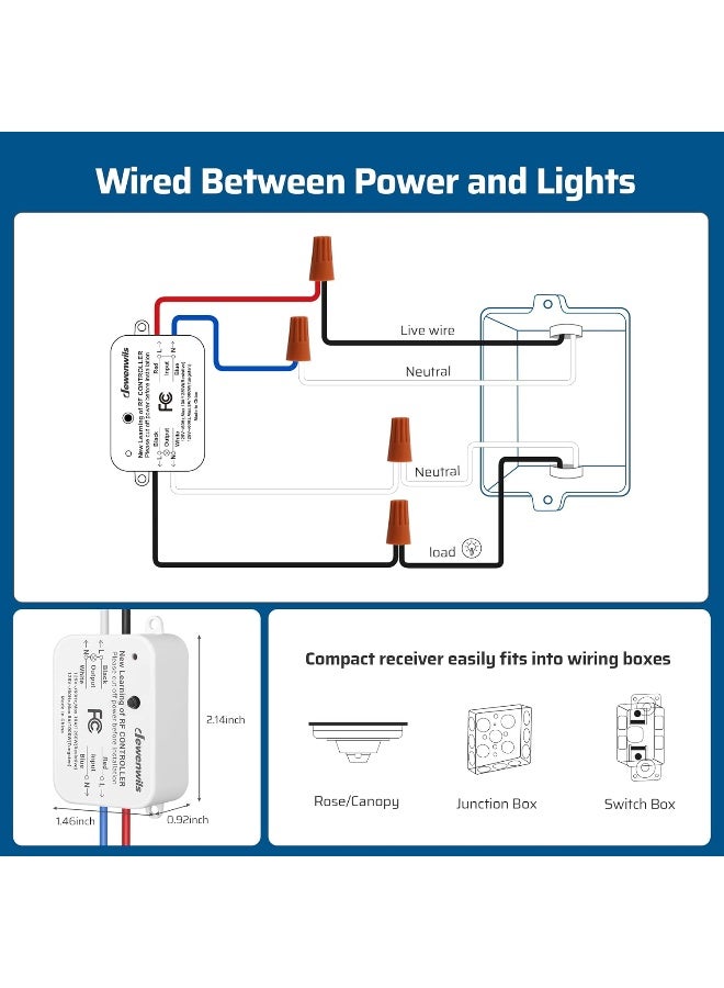 DEWENWILS DEWENWILS Wireless Light Switch and Receiver Kit  - Image 5