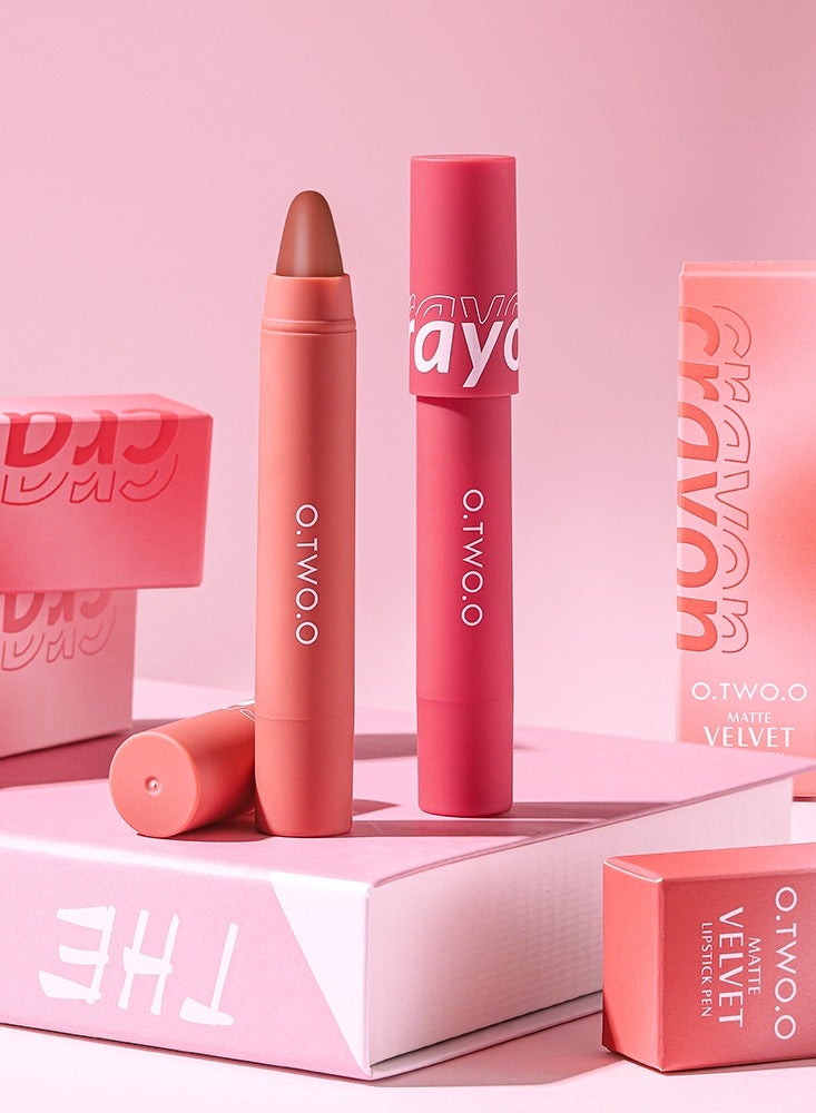 OTWOO O.TWO.O Creamy Matte Crayon Lipstick – Smooth, Long-Lasting Matte Finish NO.1 - Image 1