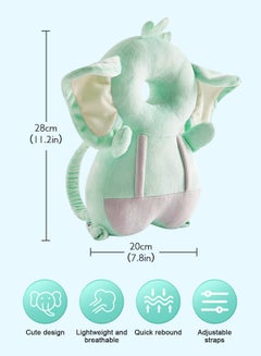 URbazaar Baby Head Protector, Toddlers Head Safety Pad Cushion, Adjustable Toddlers Head Safety Pad Cushion Backpack, Baby Back Protection for Crawling & Walking, for Age 4-24 Months  - Image 2