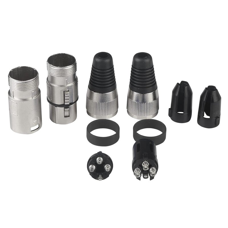 MADOWL 4 Pack 15ft DMX Cables - Male Female XLR Connector for Microphone or Stage Lights - Image 4