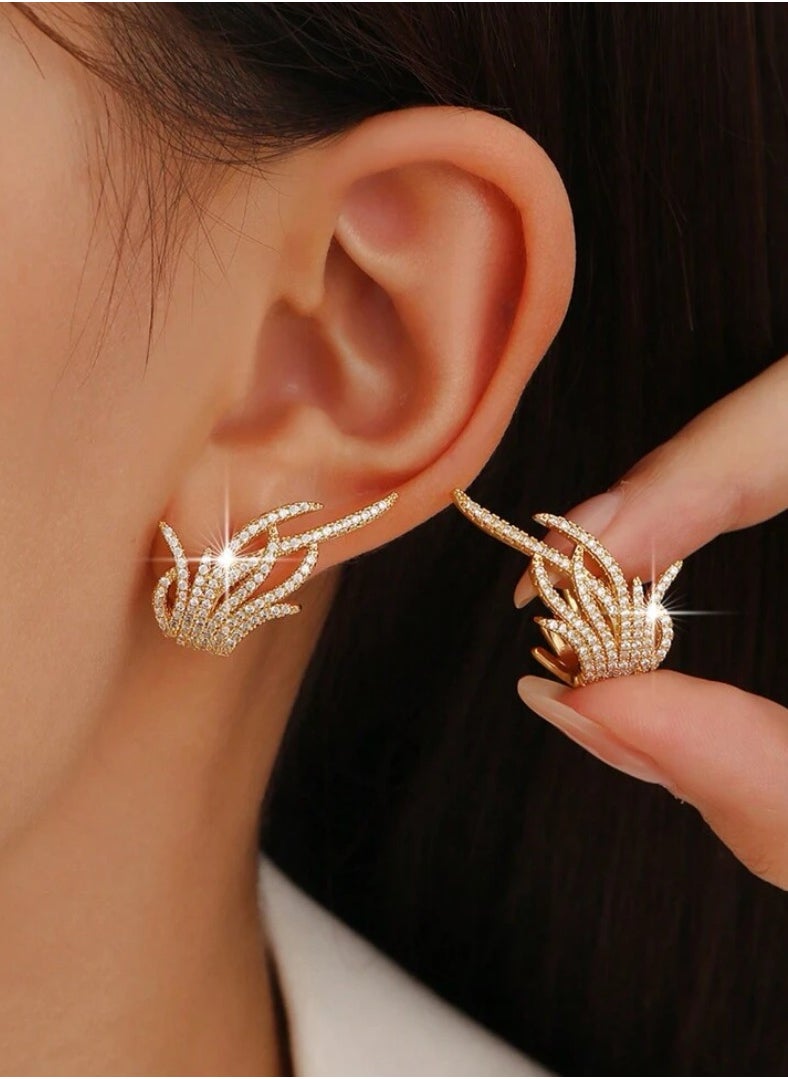 JewelryPalace - 18k Gold Plated Stainless Steel Earring For Women - Image 1