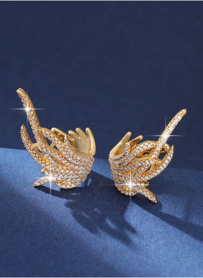 JewelryPalace - 18k Gold Plated Stainless Steel Earring For Women - Image 1