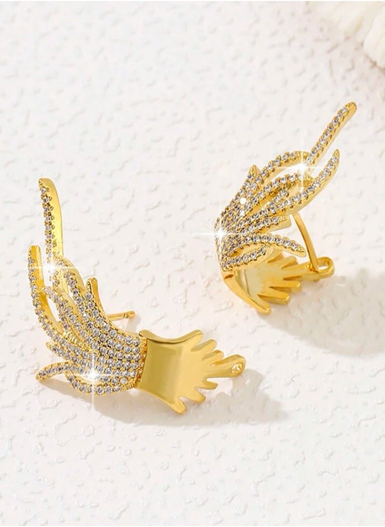 JewelryPalace - 18k Gold Plated Stainless Steel Earring For Women - Image 1