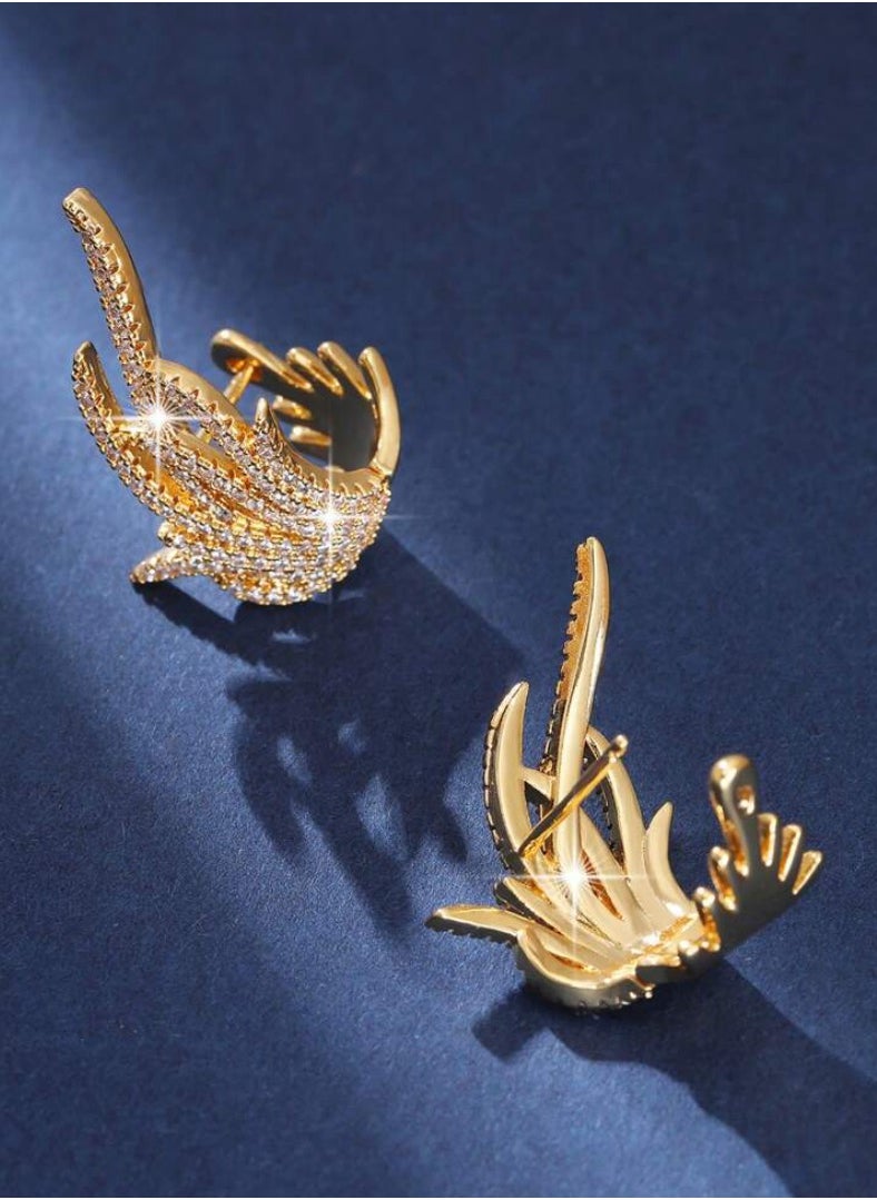 JewelryPalace - 18k Gold Plated Stainless Steel Earring For Women - Image 1