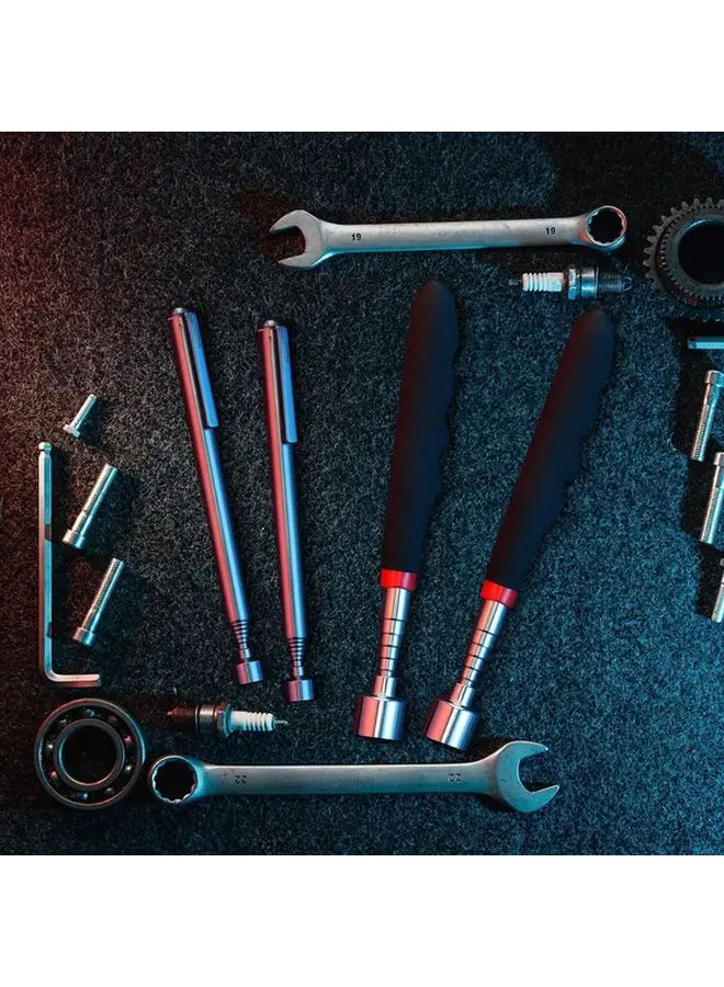 Blue Handle 3 In 1 Magnetic Telescopic Clamp Stainless Steel Tool For Hard To Reach Vehicle Construction Areas - Image 3