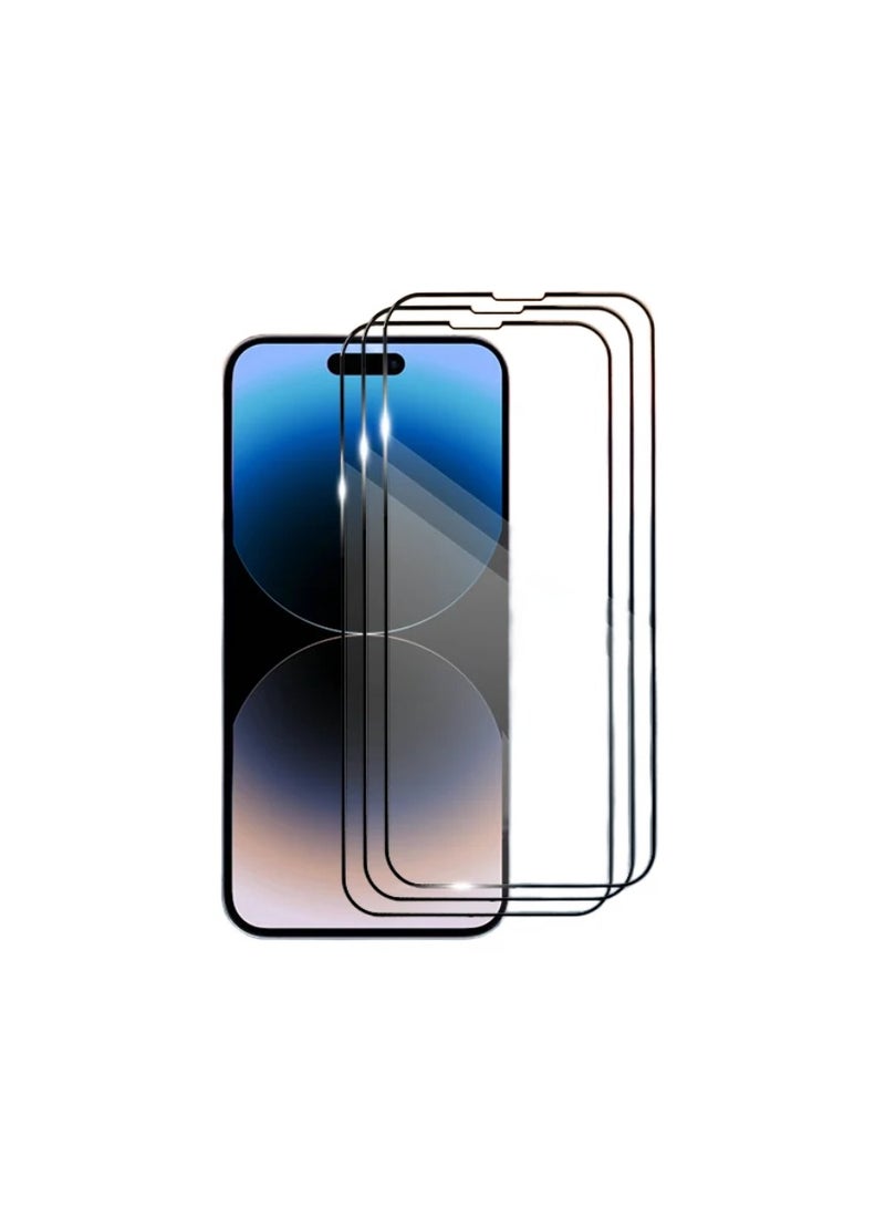 DIGI CORE iPhone Full Coverage Set iPhone 14 Screen Protector 3 Pack 6.1 Inch 2.5D Curved Edges With iPhone 14 Camera Lens And Anti-Scratch iPhone Back PVC Clear Sheet (iPhone 14, Blue) - Image 3